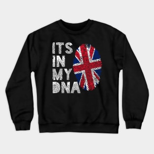 Its In My DNA United Kingdom British Fingerprint Crewneck Sweatshirt